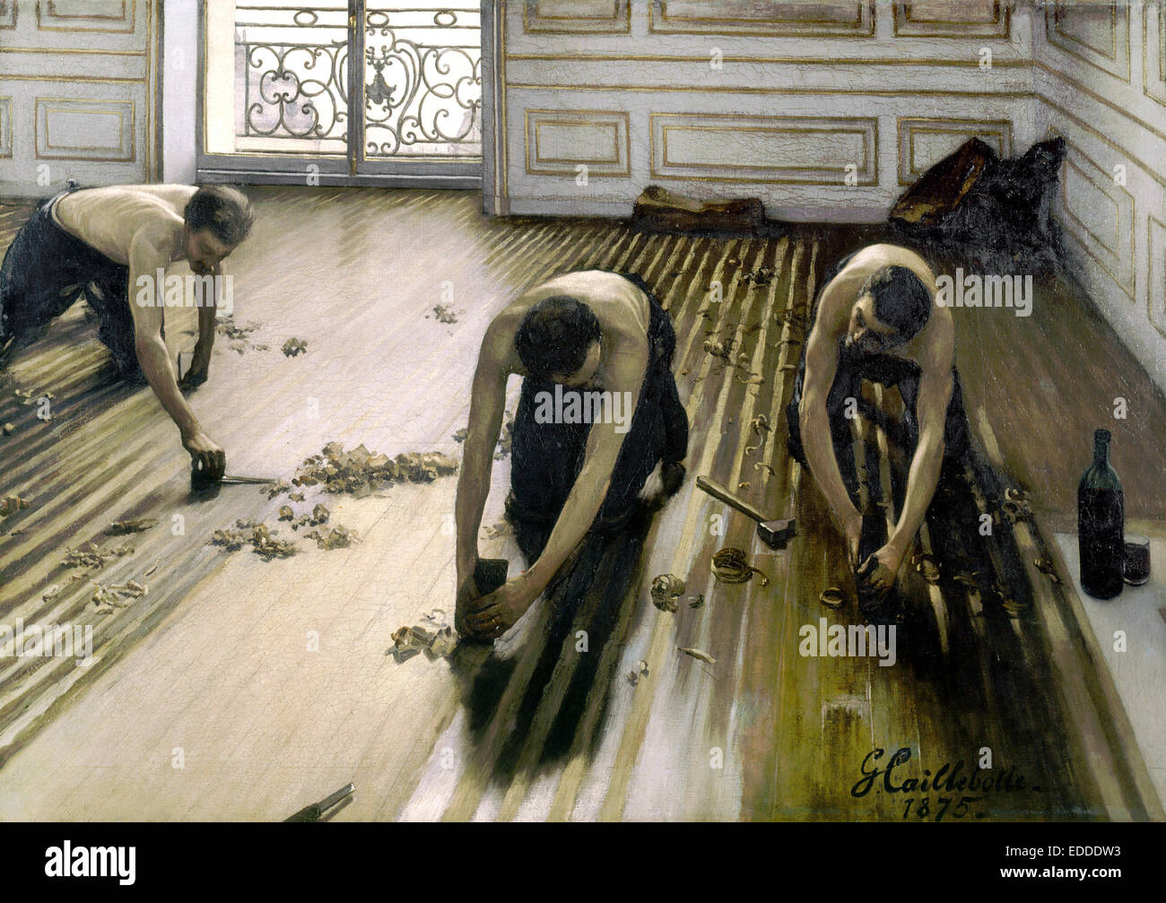 Gustave Caillebotte The Floor Scrapers 1875 Oil On Canvas Musee