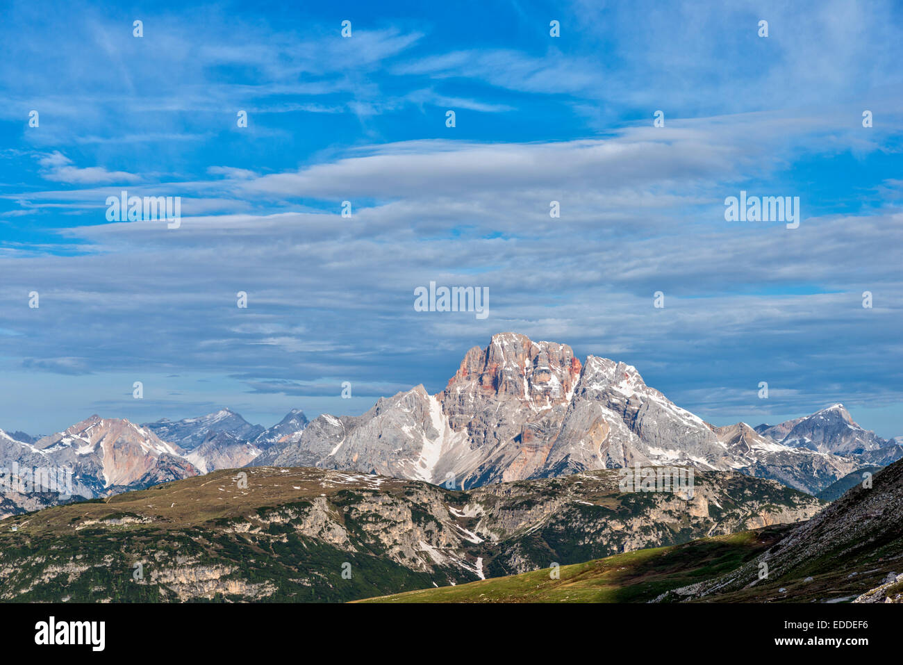 Hohe Gaisl or Croda Rosa mountain, Dolomites, South Tyrol, Italy Stock Photo