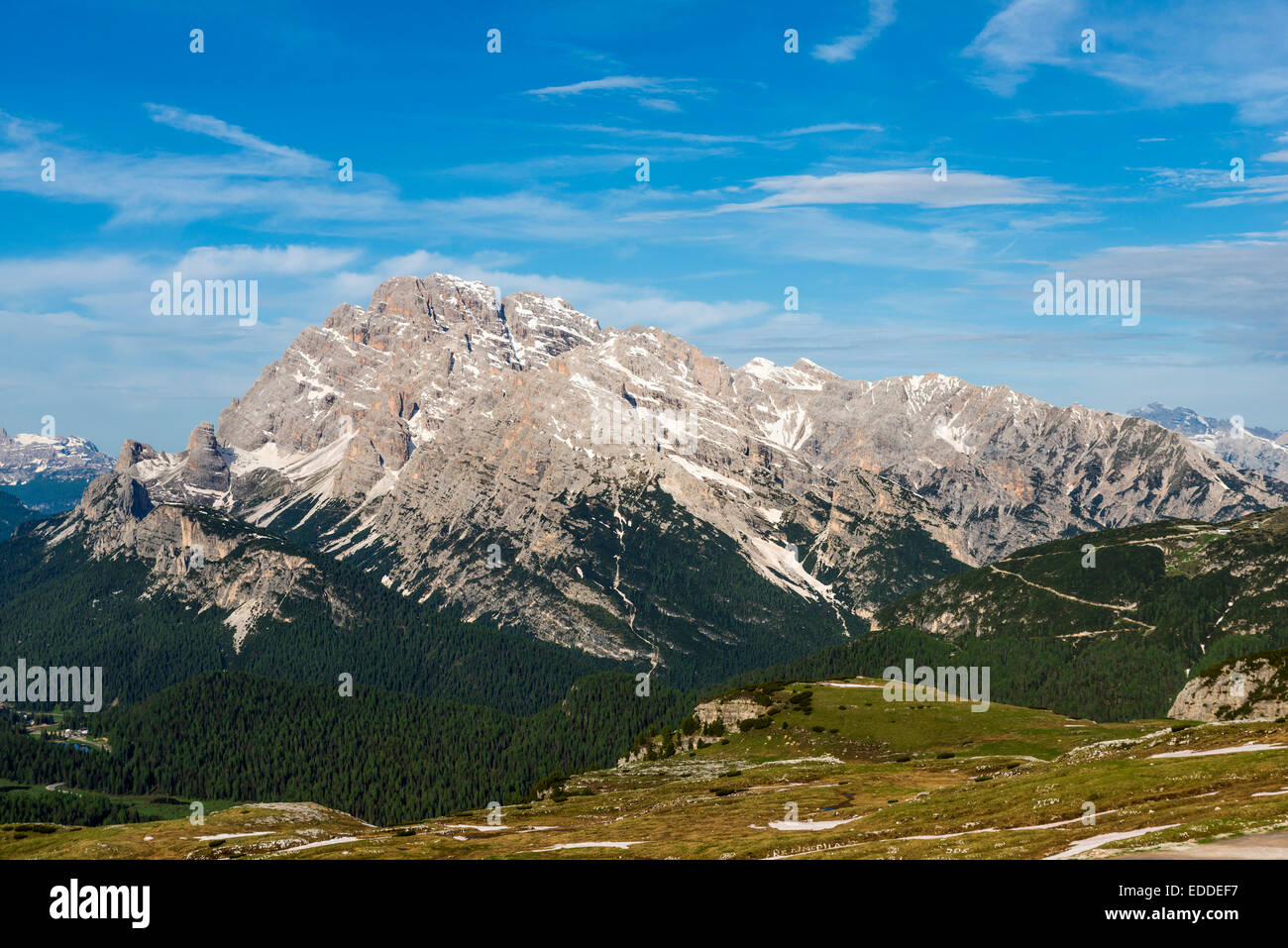 Monte Cristallo, Piz Popena, Dolomites, South Tyrol, Italy Stock Photo
