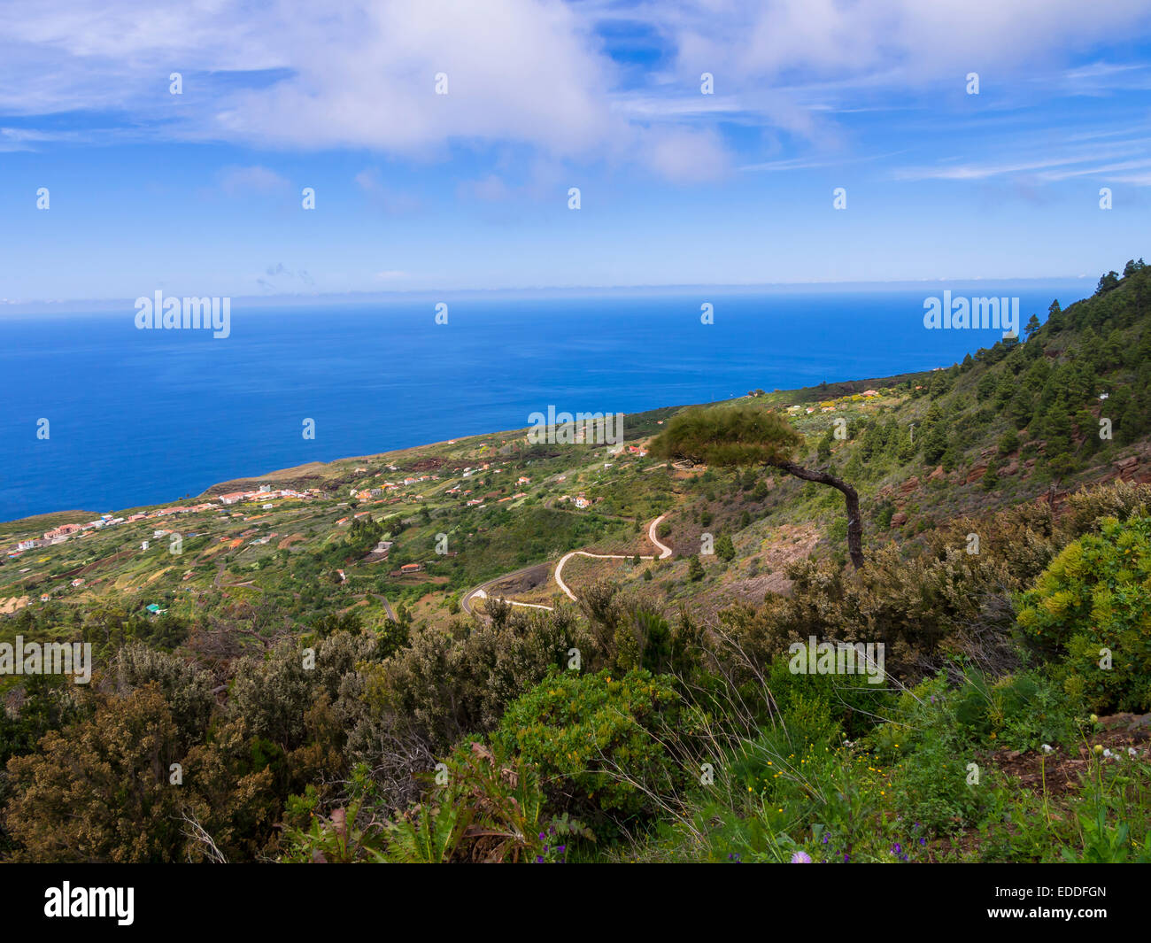 Spain, Canary Islands, la Palma, coast at Garafia Stock Photo
