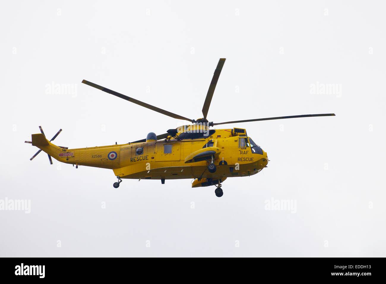 Royal Air Force search and rescue Westland Sea King helicopter. Stock Photo