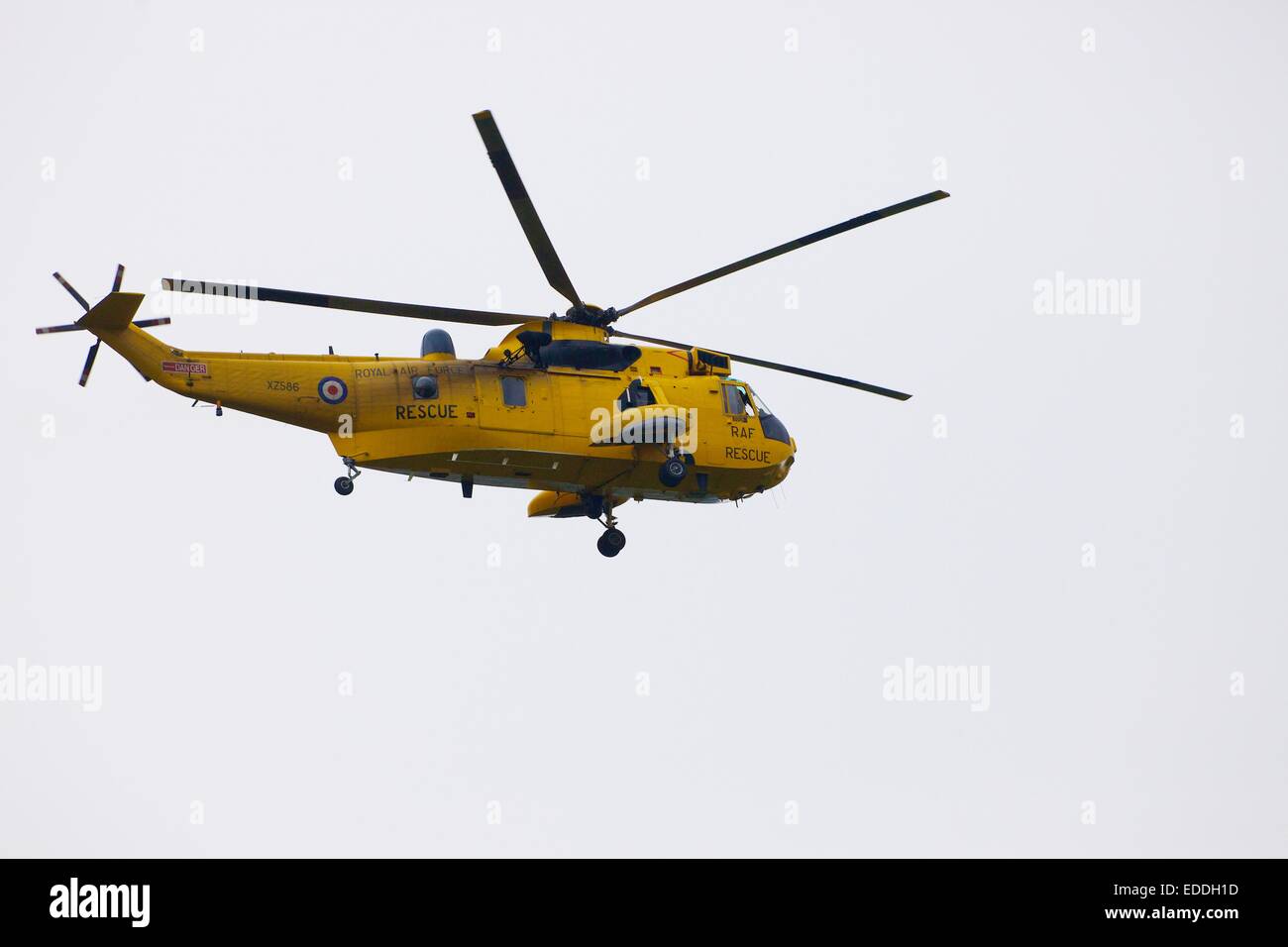 Royal Air Force search and rescue Westland Sea King helicopter. Stock Photo