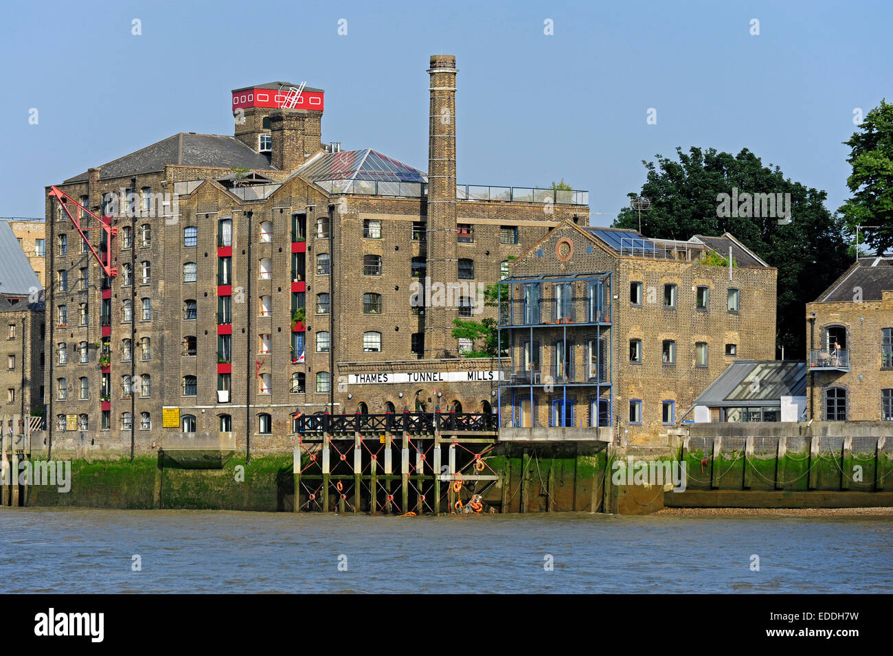 UK, London, Rotherhithe, River Thames, Thames Tunnel Mill Stock Photo