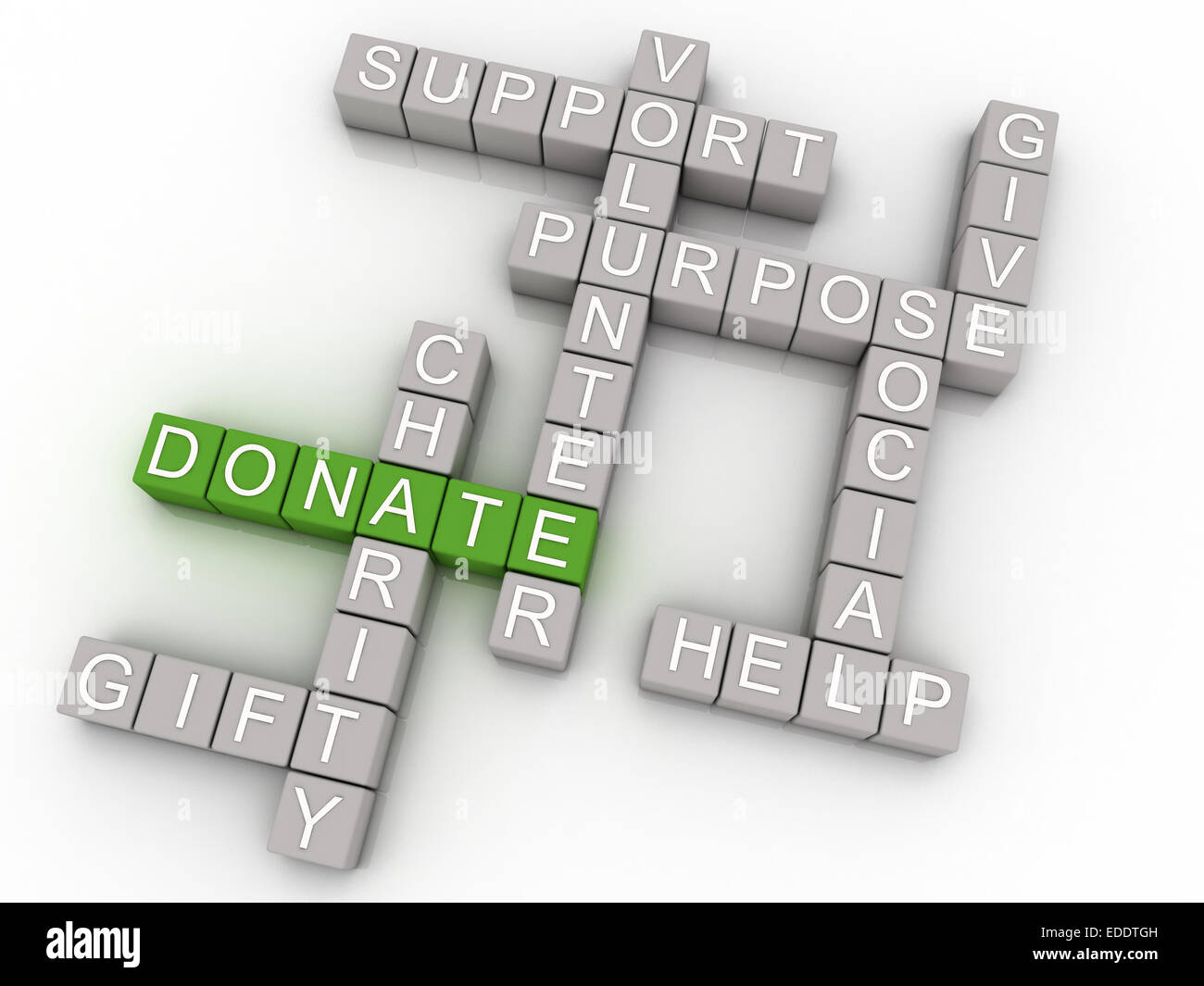 3d imagen Donate issues concept word cloud background Stock Photo