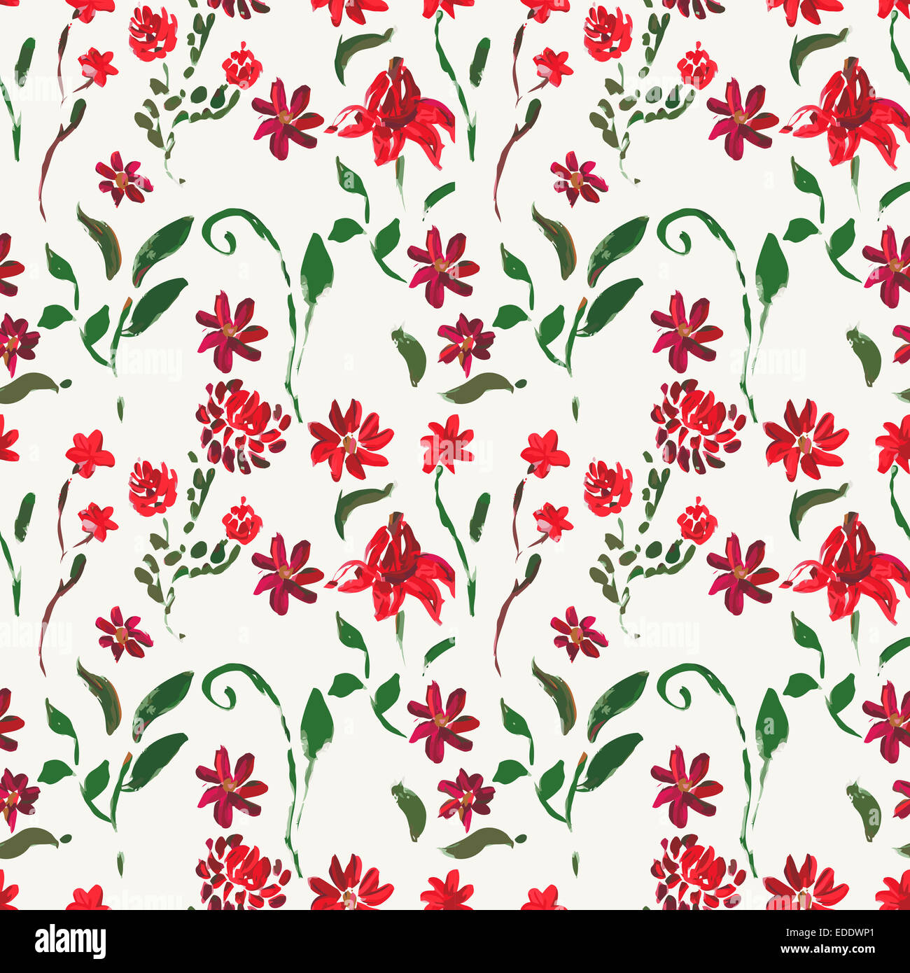 Seamless pattern with flowers Stock Photo - Alamy