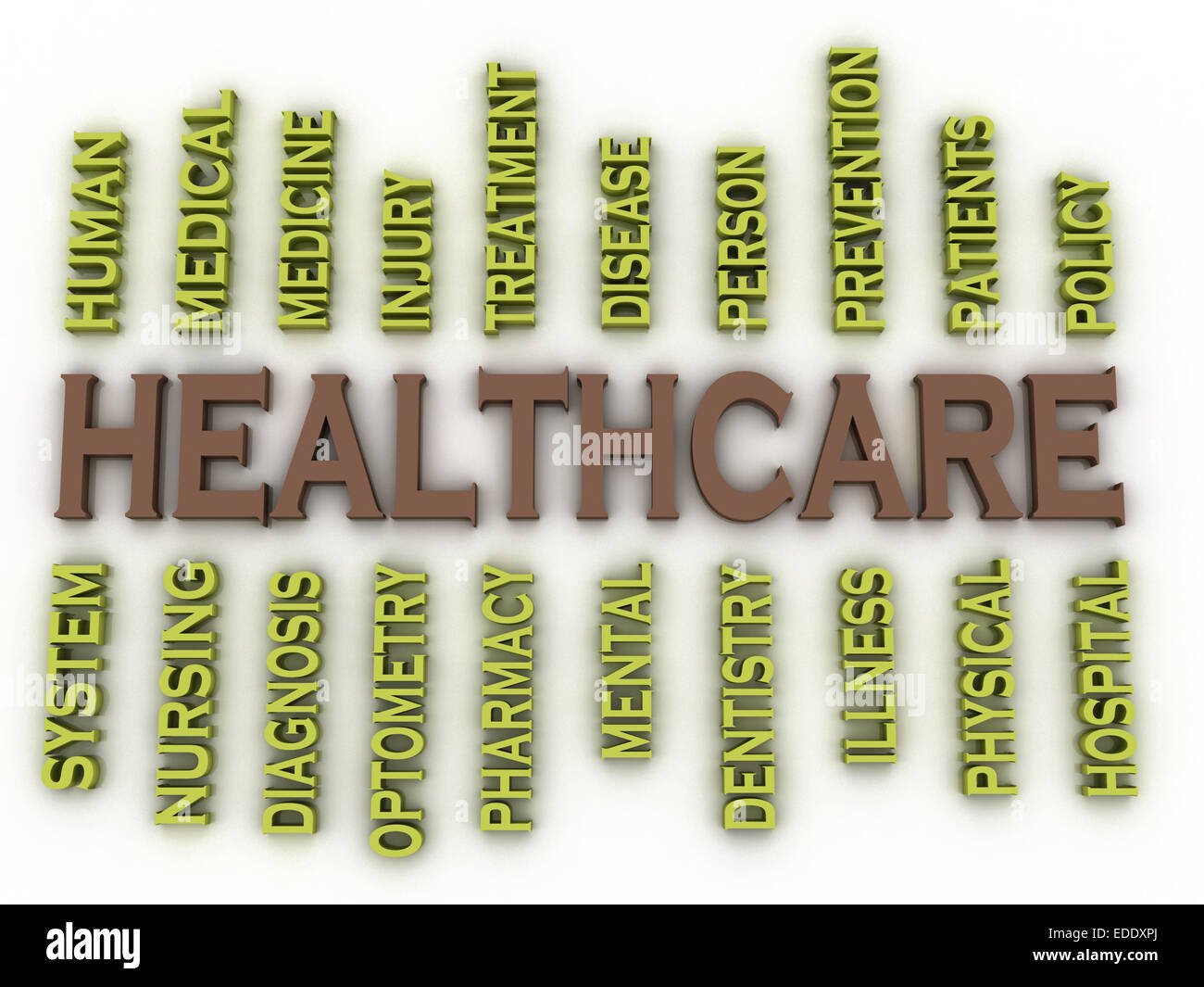 3d image Healthcare issues concept word cloud background Stock Photo