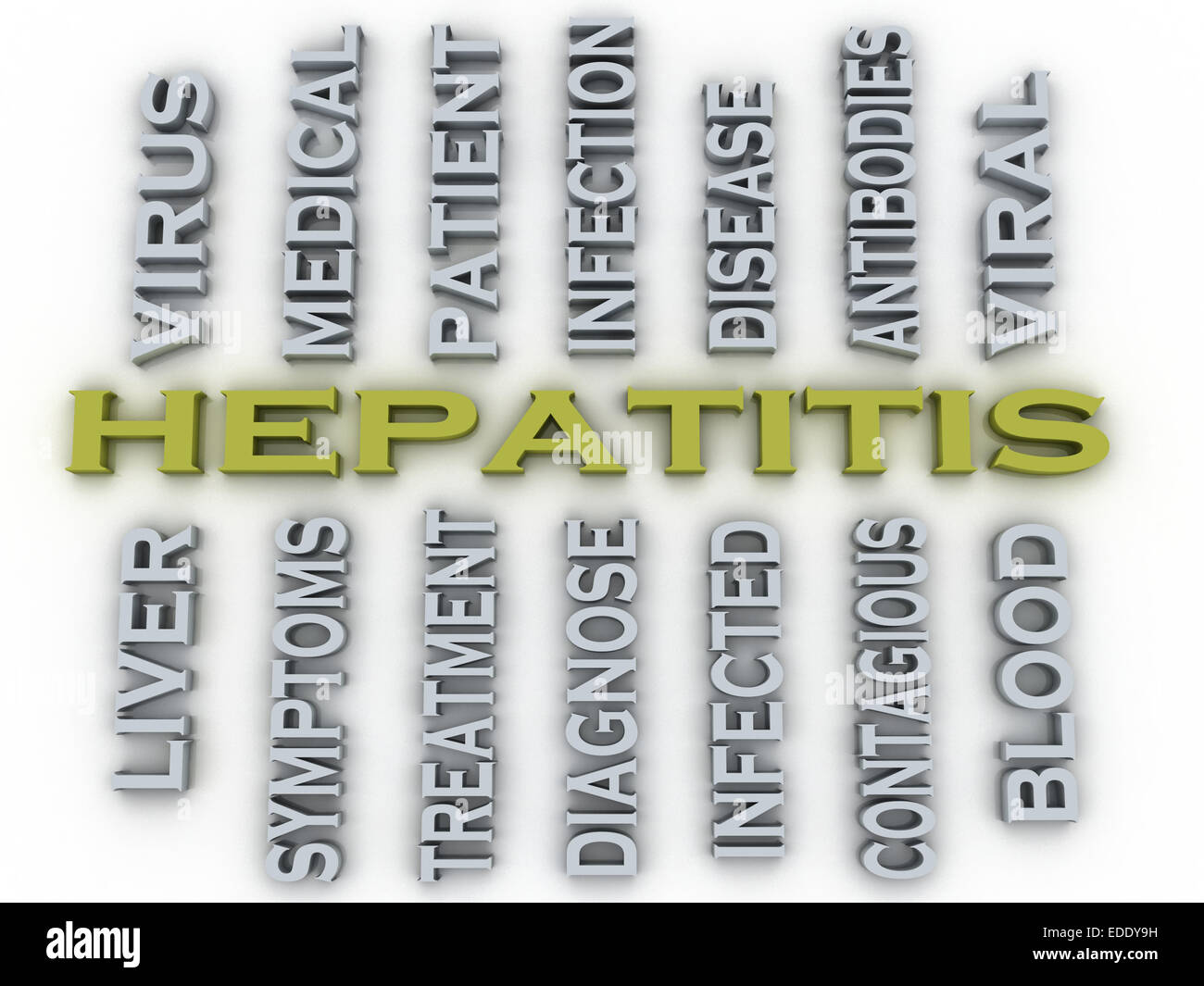 3d image Hepatitis medical concept word cloud background Stock Photo ...