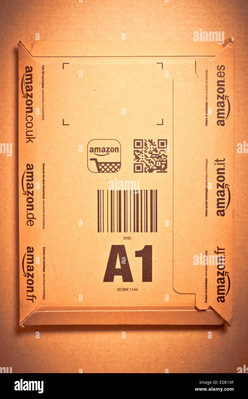 amazon cardboard package Stock Photo Alamy