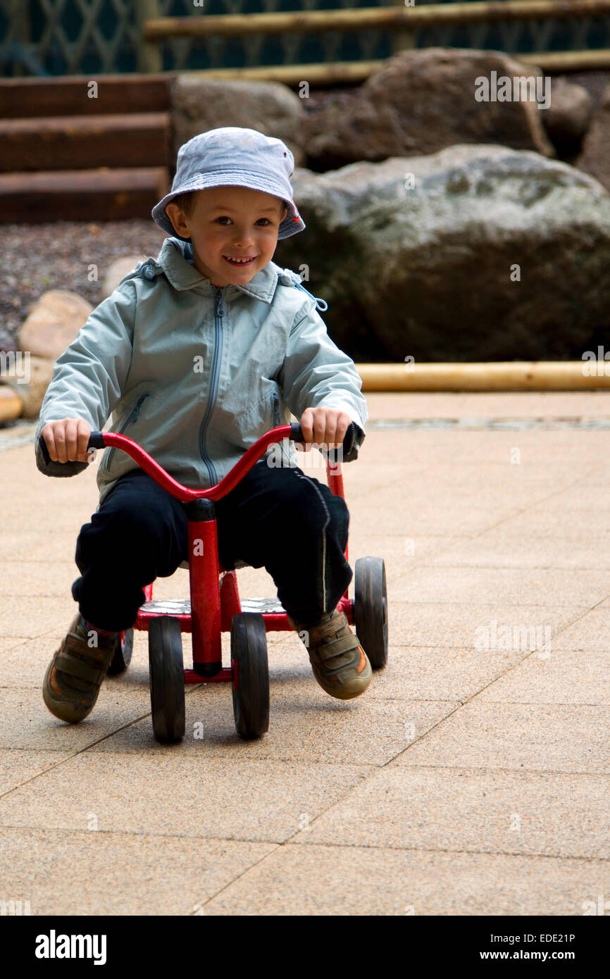 Boy on a bike Stock Photo