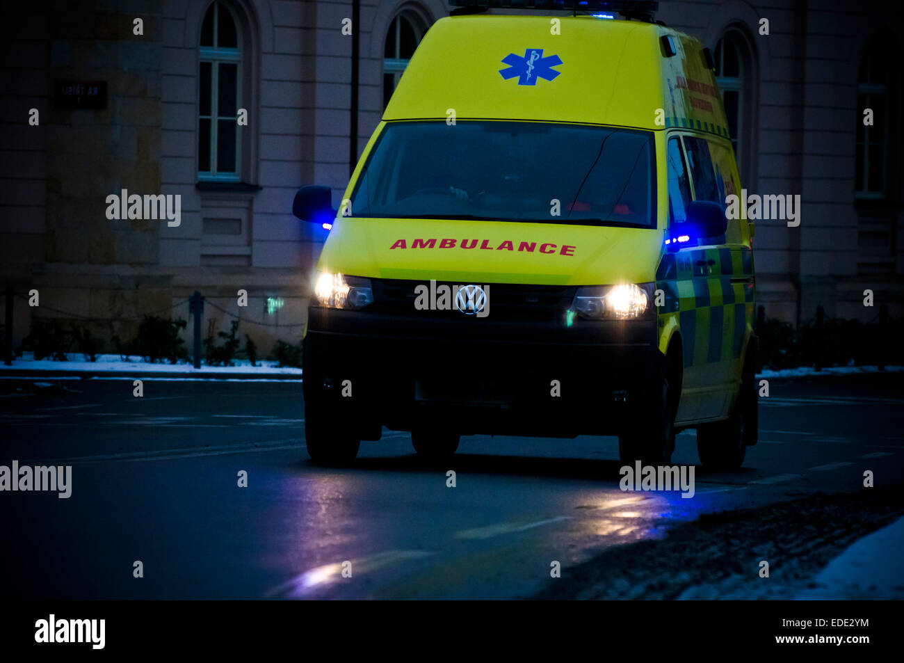 Ambulance And Emergency Night High Resolution Stock Photography And