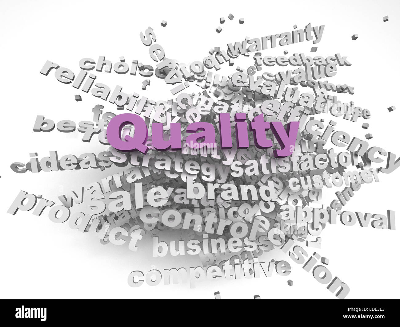 3d imagen Quality concept word cloud background Stock Photo - Alamy