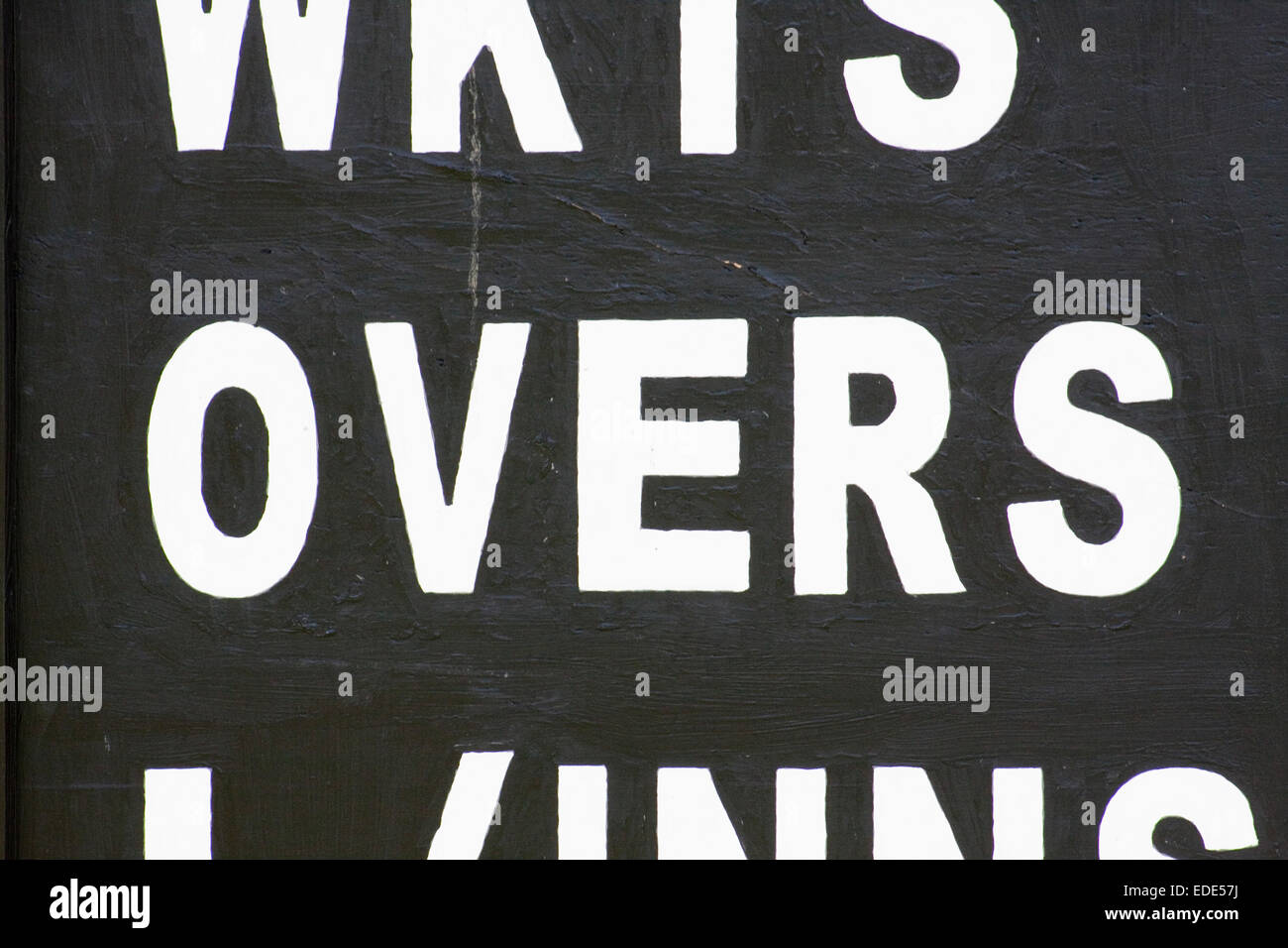OVERS on a cricket scoreboard Stock Photo