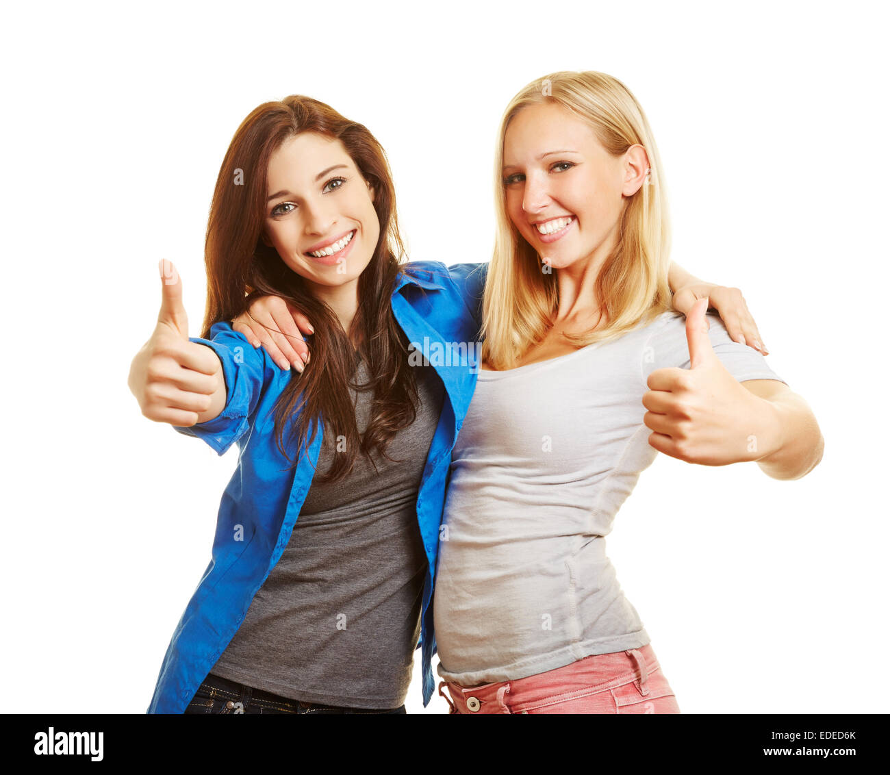 Woman thumbs up happy hi-res stock photography and images - Alamy