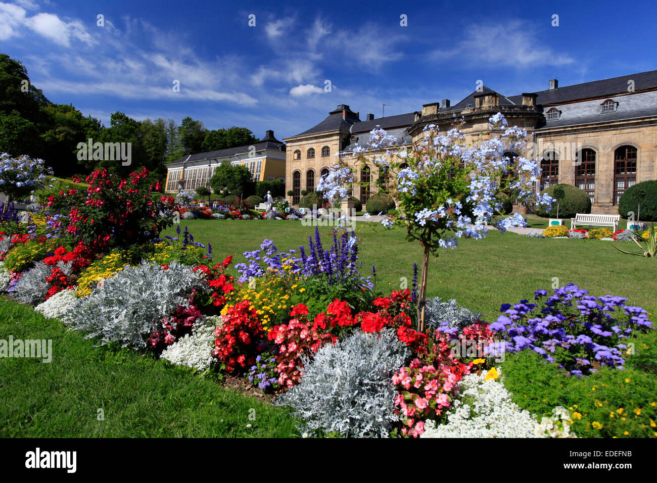 The orangery in Gotha is the park of the castle Friedenstein in Gotha, Germany. It is a gardens in the style of the late baroque. Photo: Klaus Nowottnick Date: September 03, 2012 Stock Photo