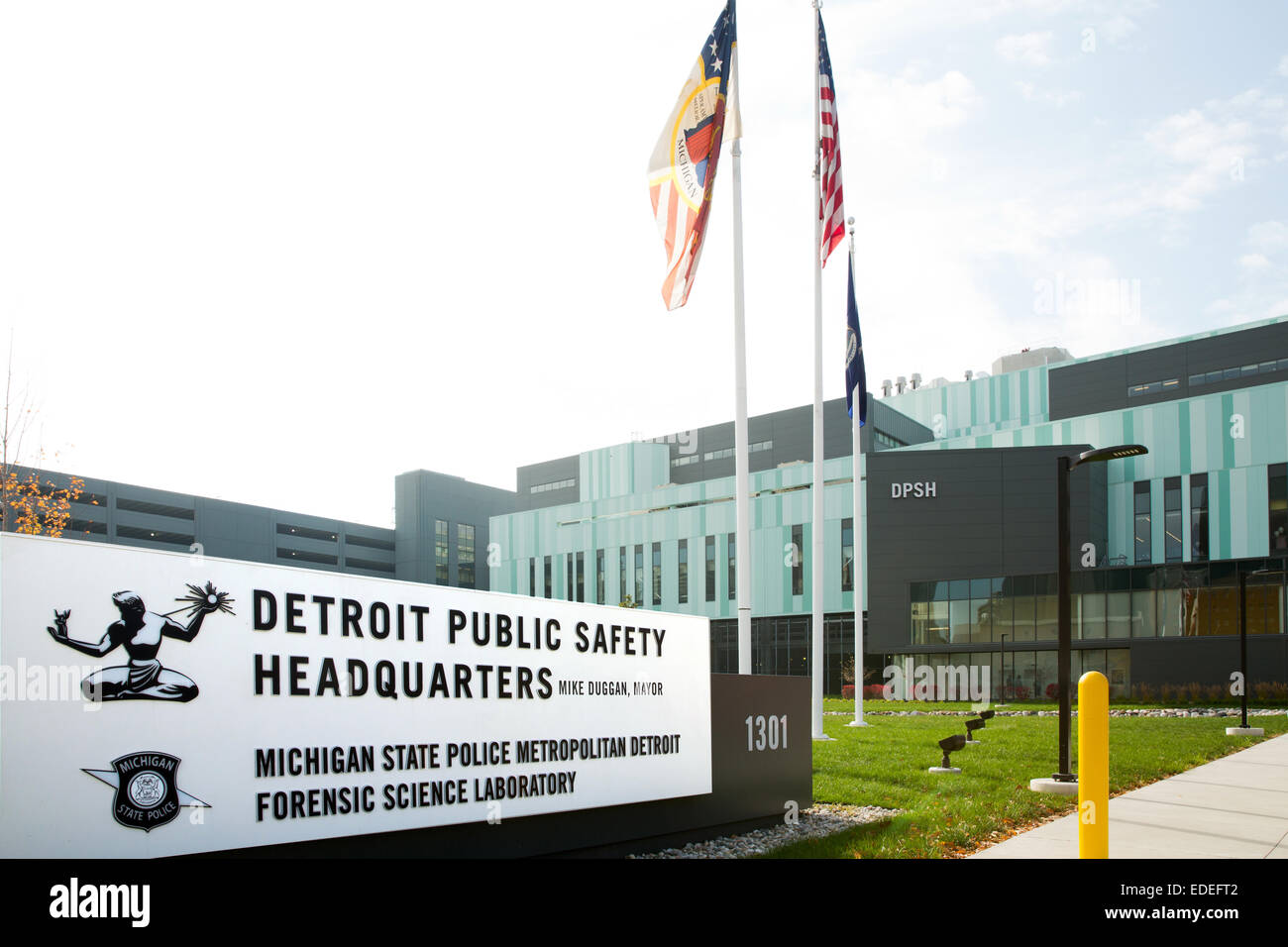 Detroit Public Safety Headquarters, Michigan, USA. Oct. 24, 2014 Stock  Photo - Alamy