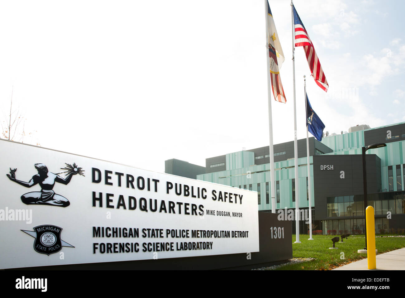 Detroit Public Safety Headquarters, Michigan, USA. Oct. 24, 2014. Stock Photo