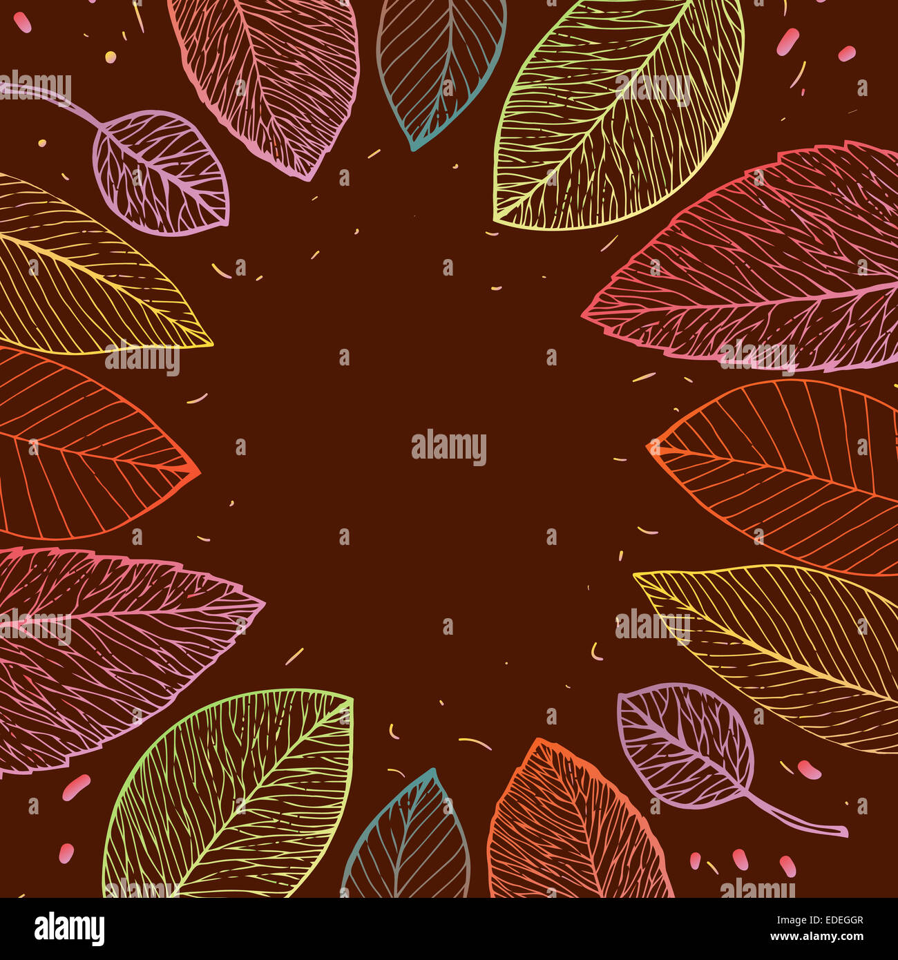 border frame of colorful autumn leaves Stock Photo - Alamy