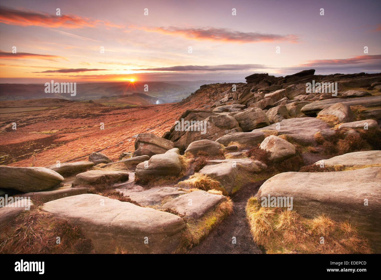Back Tor Sunset Higger tor sunset hi-res stock photography and images - Alamy