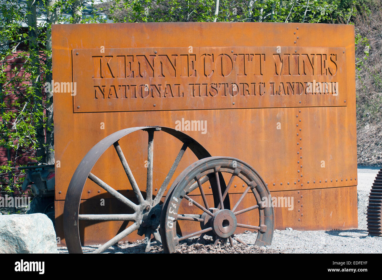 Kennecott National  landmark Sign Stock Photo