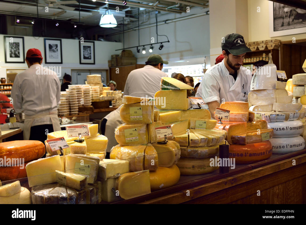 San Francisco cheese market stall interior international cheese store