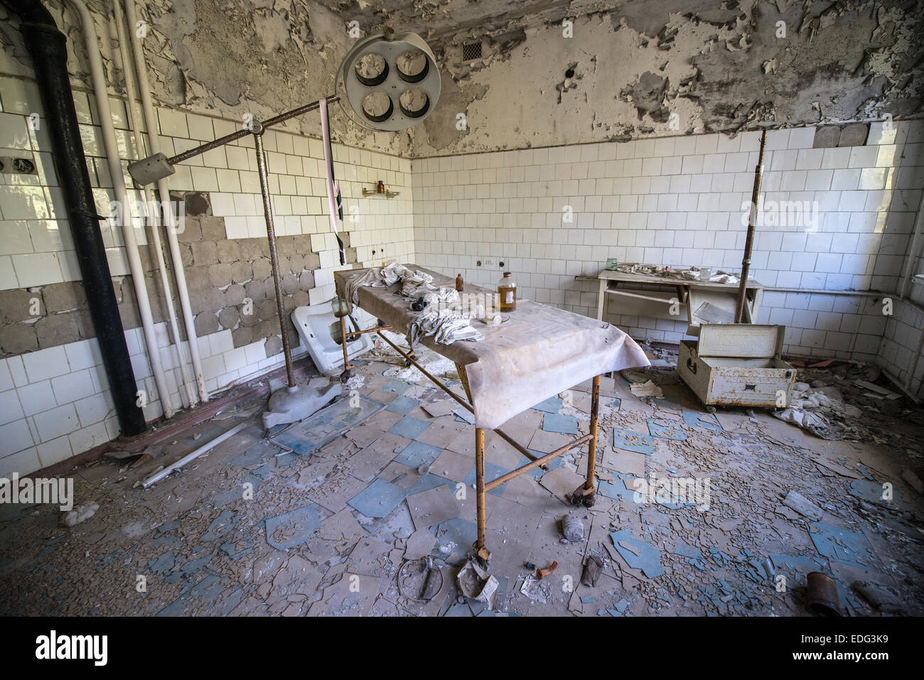 operating room in No. 126 hospital in Pripyat ghost town, Chernobyl ...