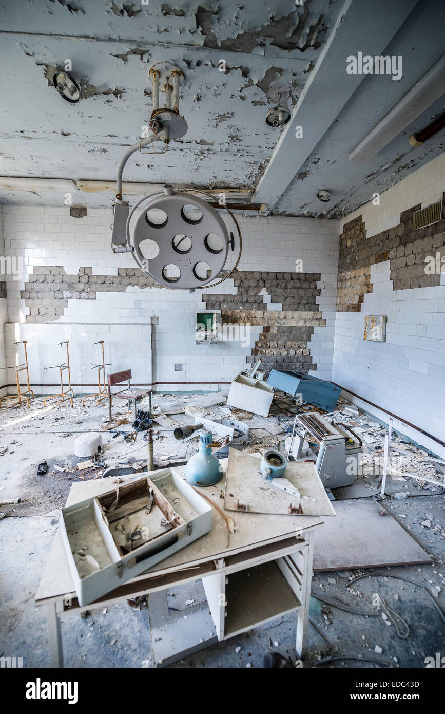 operating room in No. 126 hospital in Pripyat ghost town, Chernobyl ...