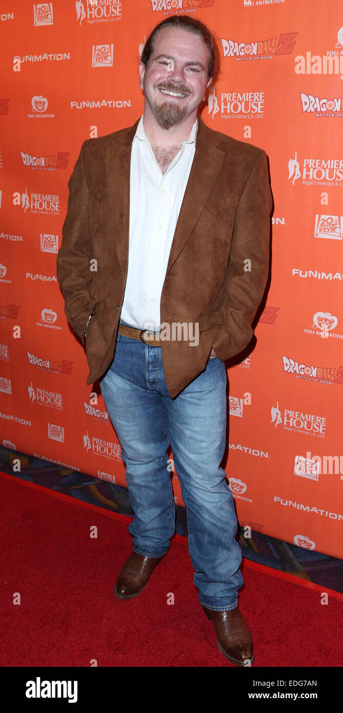 'Dragon Ball Z: Battle of Gods' Premiere at Regal Cinemas L.A. Live - Arrivals  Featuring: Justin Cook Where: Los Angeles, California, United States When: 03 Jul 2014 Stock Photo