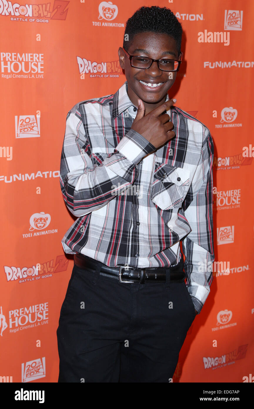 'Dragon Ball Z: Battle of Gods' Premiere at Regal Cinemas L.A. Live - Arrivals  Featuring: Kamil McFadden Where: Los Angeles, California, United States When: 03 Jul 2014 Stock Photo