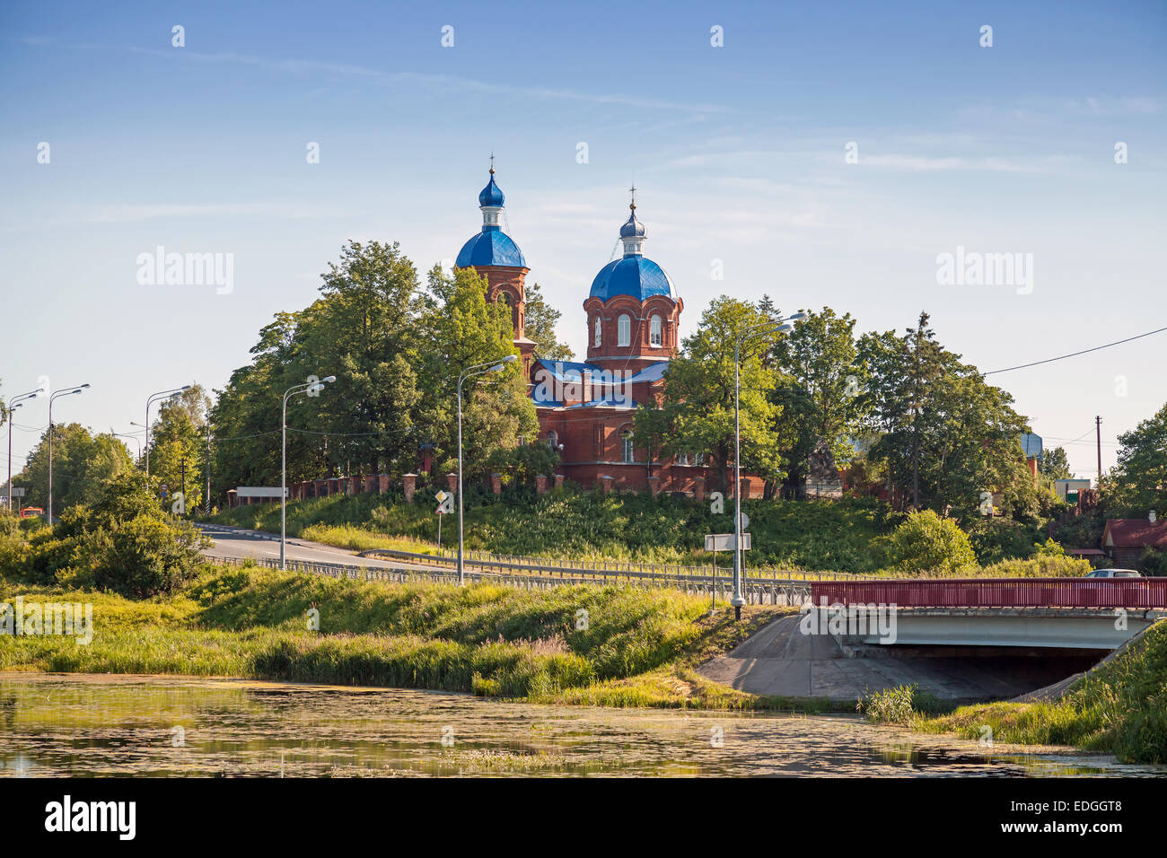 Rozhdestva Bogoroditsy Church (Church of the Nativity of Our Lady) in Rozhdestveno village, Russia Stock Photo
