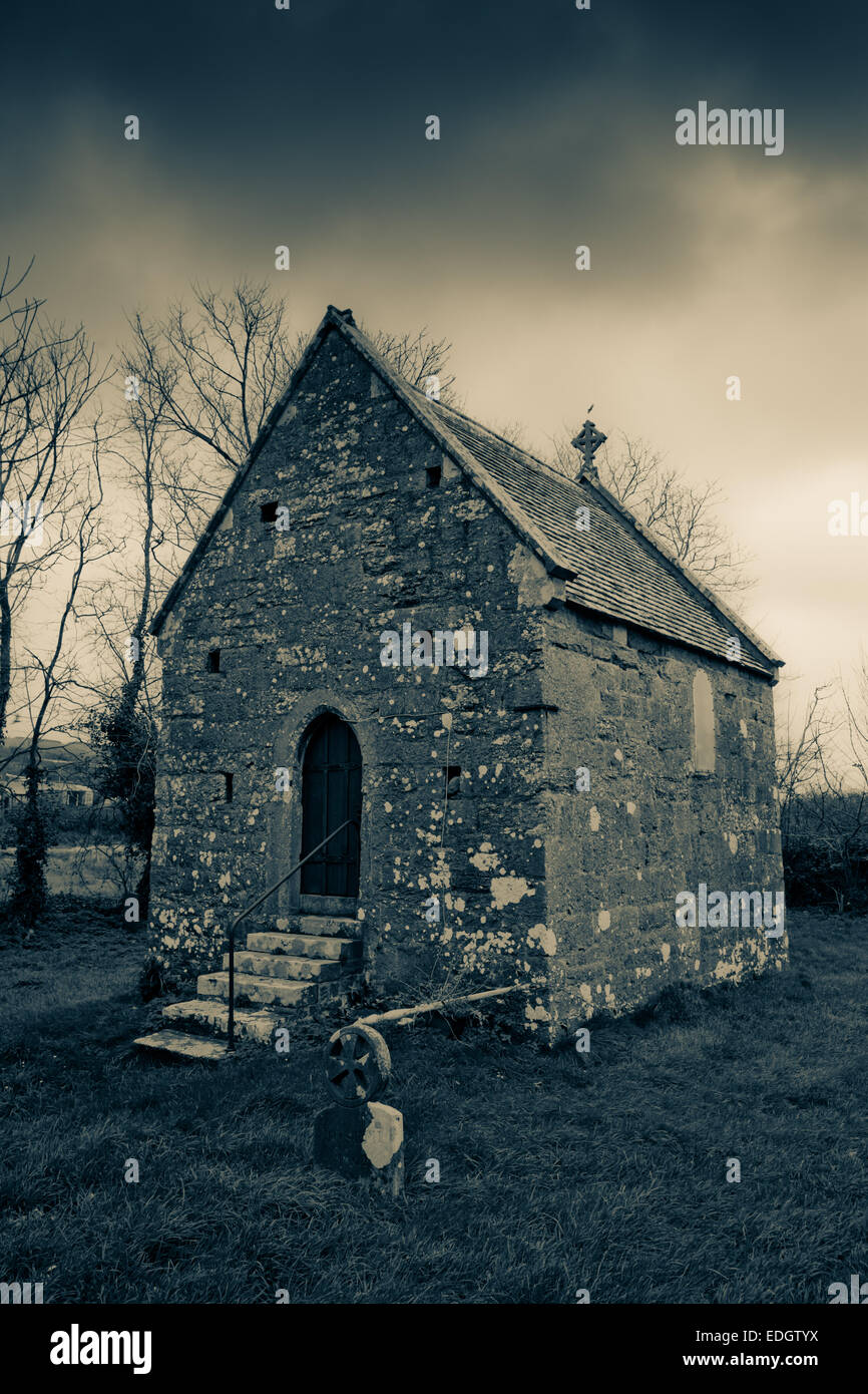 The church of Saint Mary, Angle village, Pembrokeshire Wales UK Stock