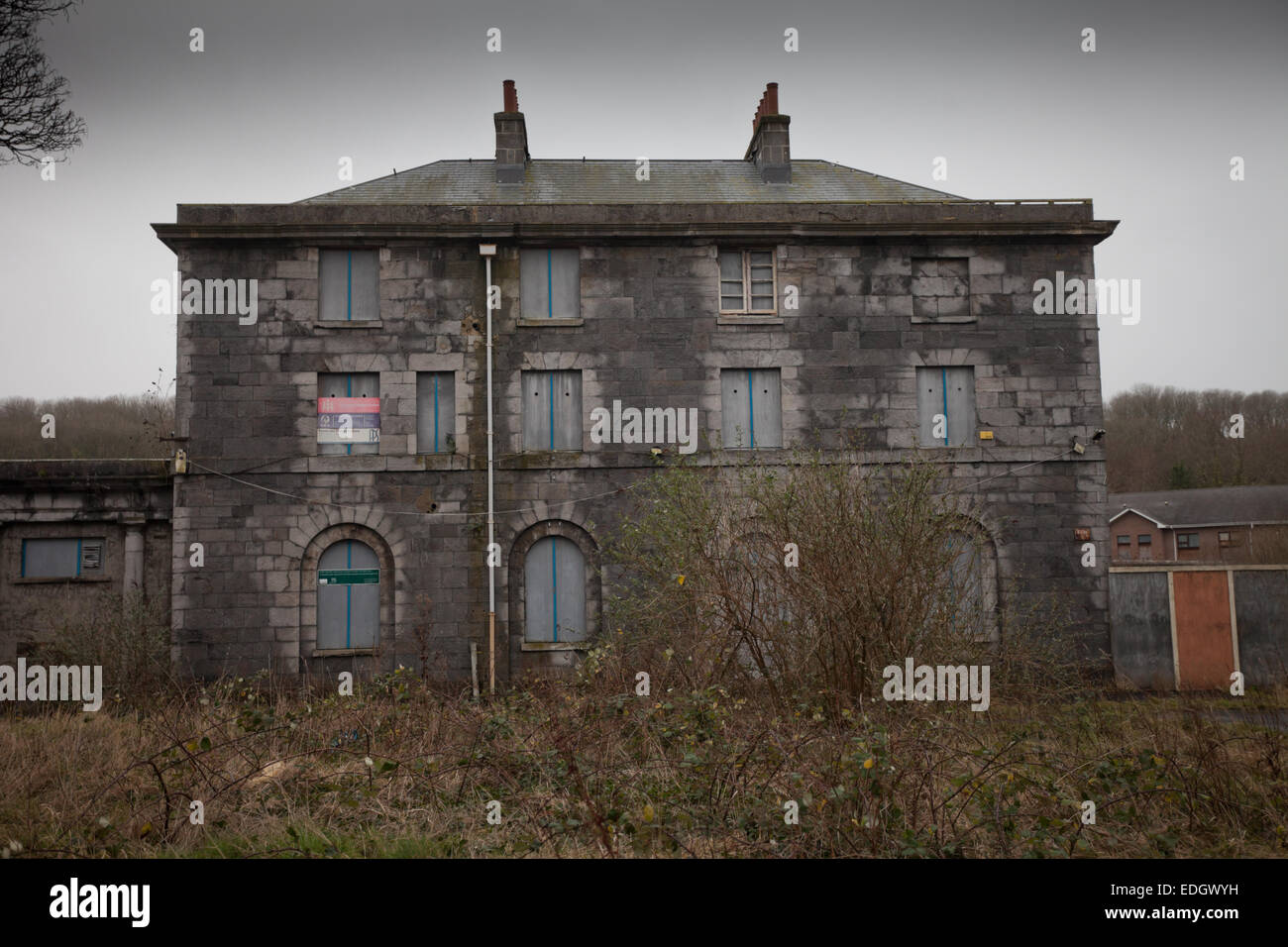Abandoned military buildings, Royal Dockyard, Pembroke Dock