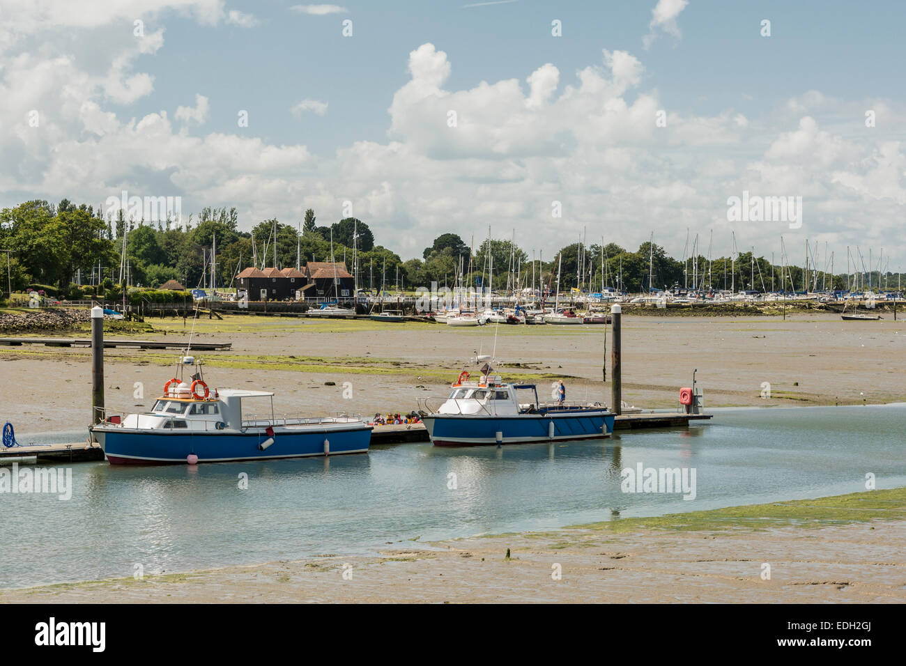 Low tide in Chichester Harbour at the entrance to Chichester Premier