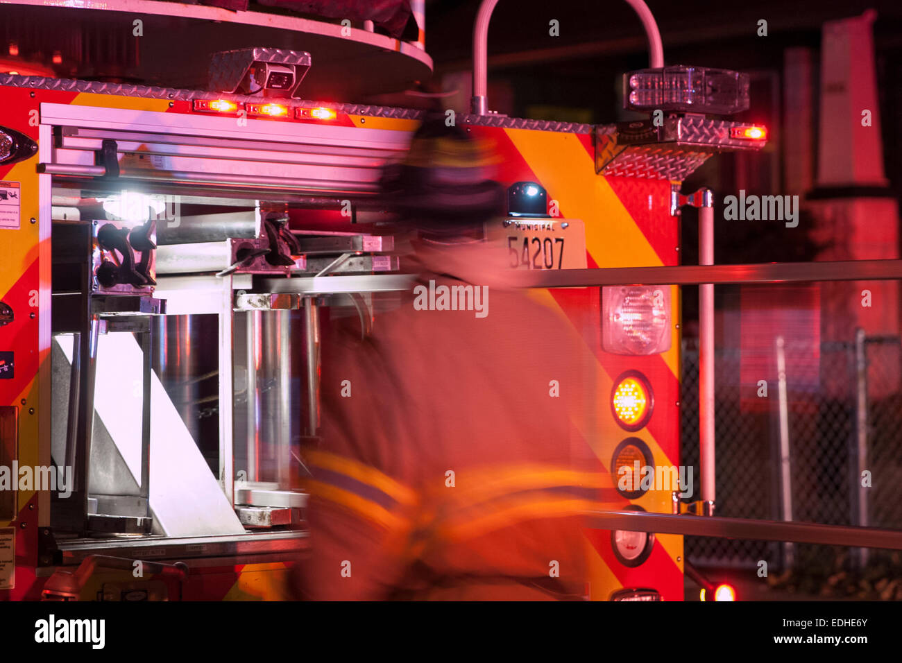 Fire Engine Mfd Milwaukee Firefighter MFD replacing the ladder in the compartment on a ...
