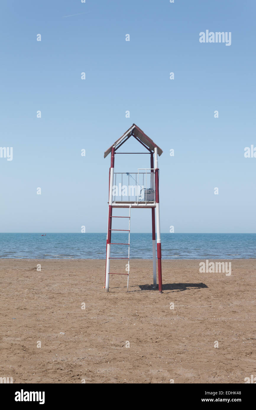 Rescue tower on the beach Stock Photo - Alamy