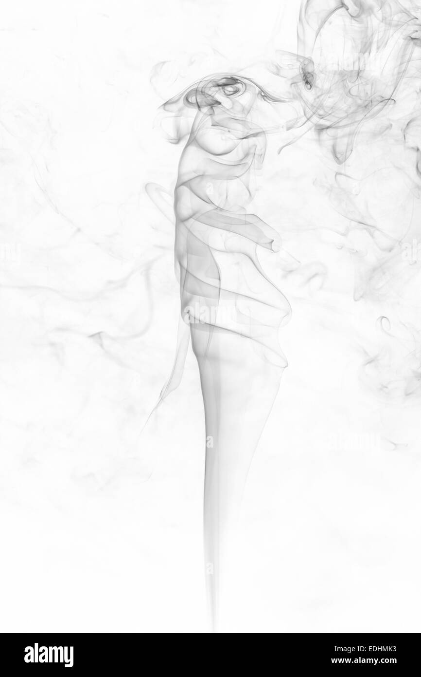 Abstract smoke moves on a white background Stock Photo - Alamy