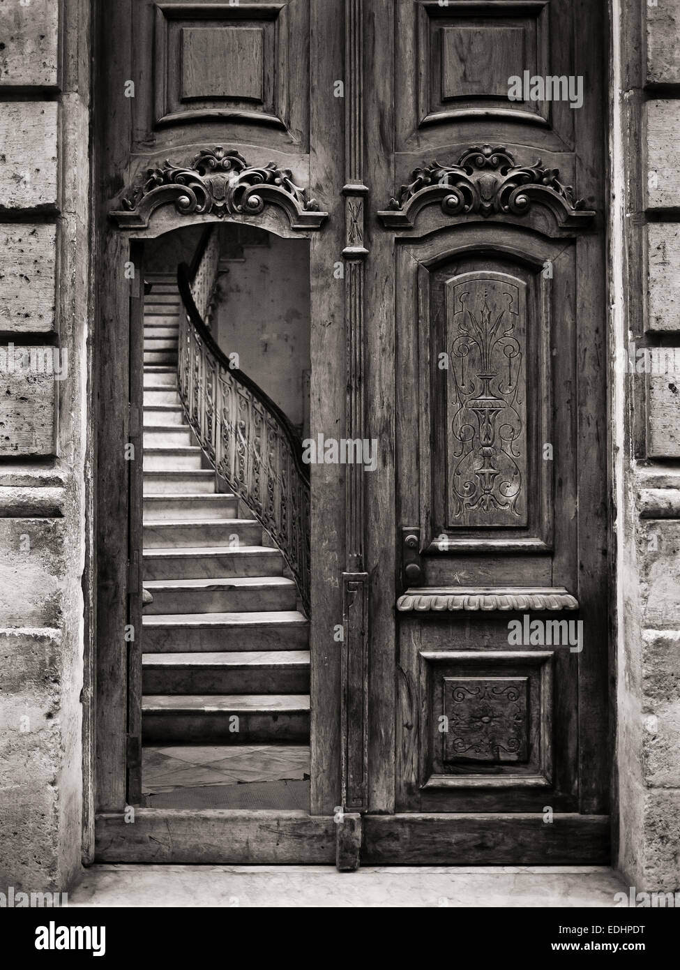 Cuba Street Archive. Cuban doorway Stock Photo