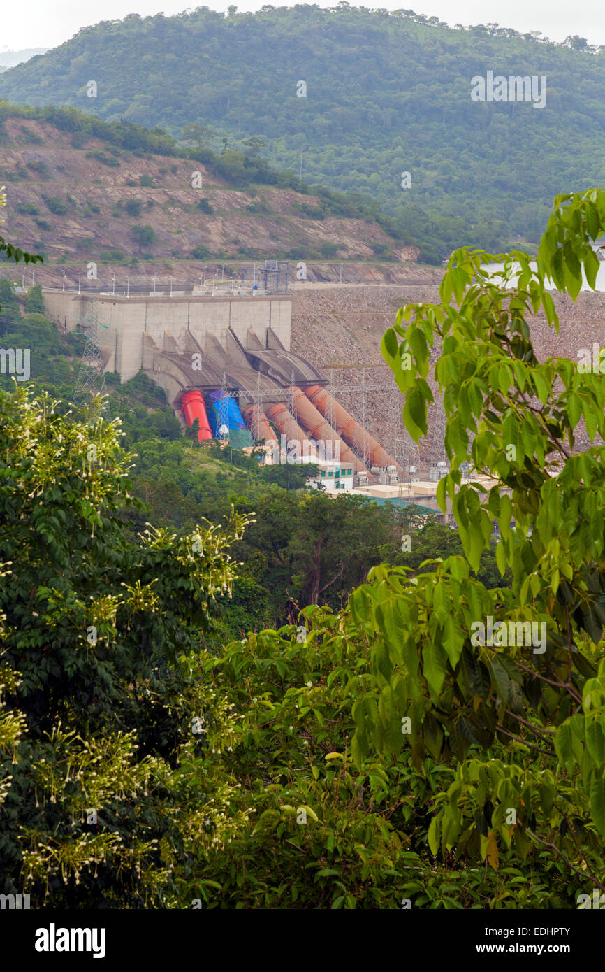Akosombo Dam, Lake Volta, Ghana, Africa Stock Photo
