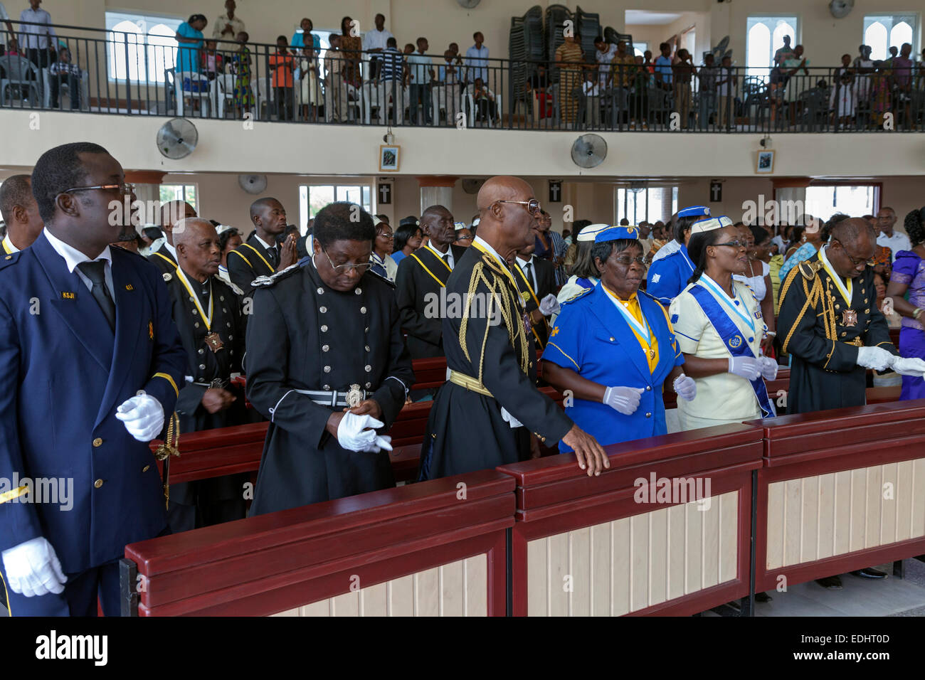 Congregation at St. James Catholic church, Osu, Accra, Ghana, Africa