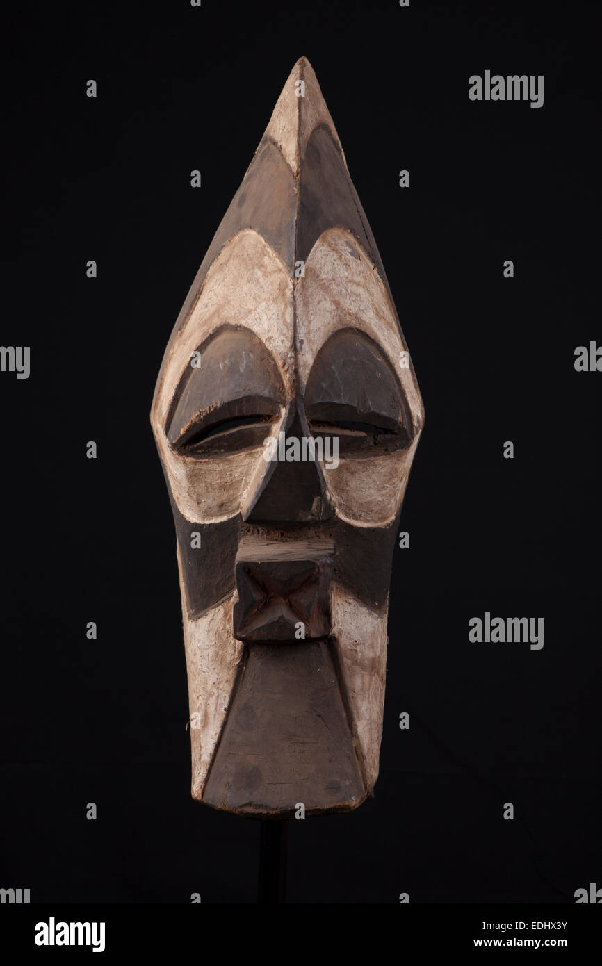 African mask from Congo, Central Africa Stock Photo - Alamy