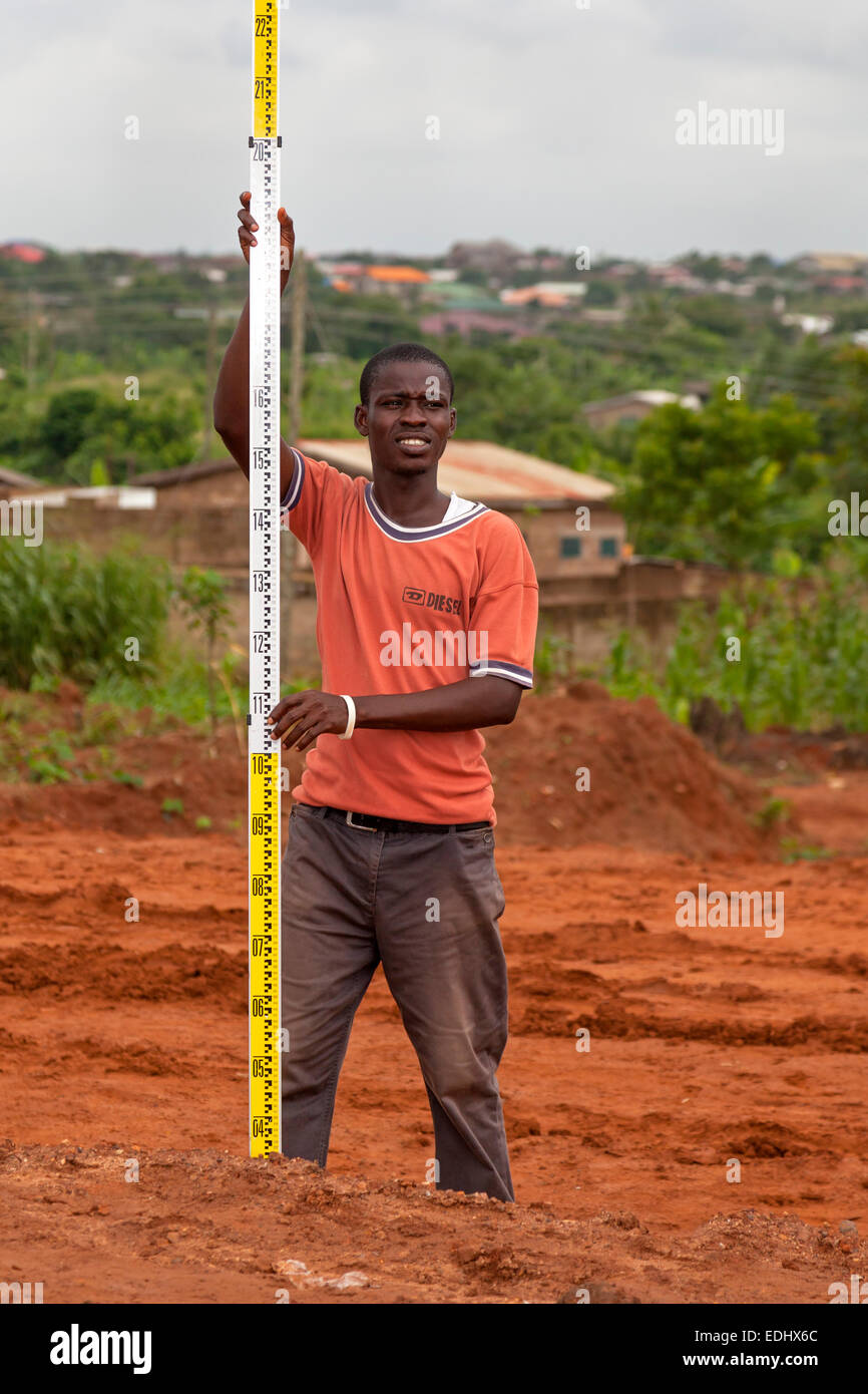 Roadworks, Accra, Ghana, Africa Stock Photo