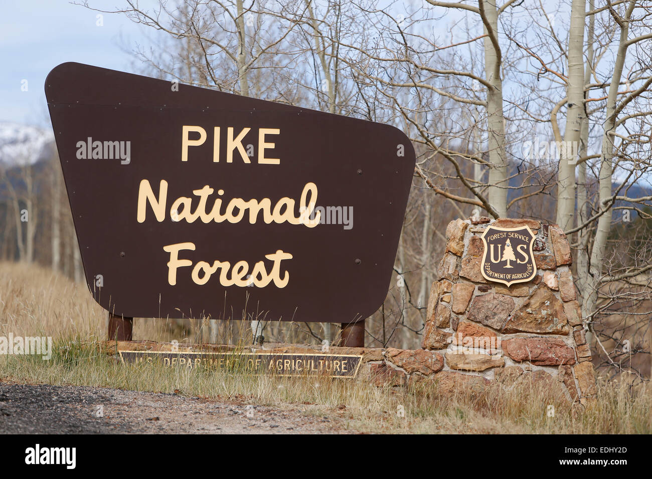 Sign quot Pike National Forest quot at - Sign Pike National Forest At Kenosha Pass Us Route 285 Colorado United EDHY2D