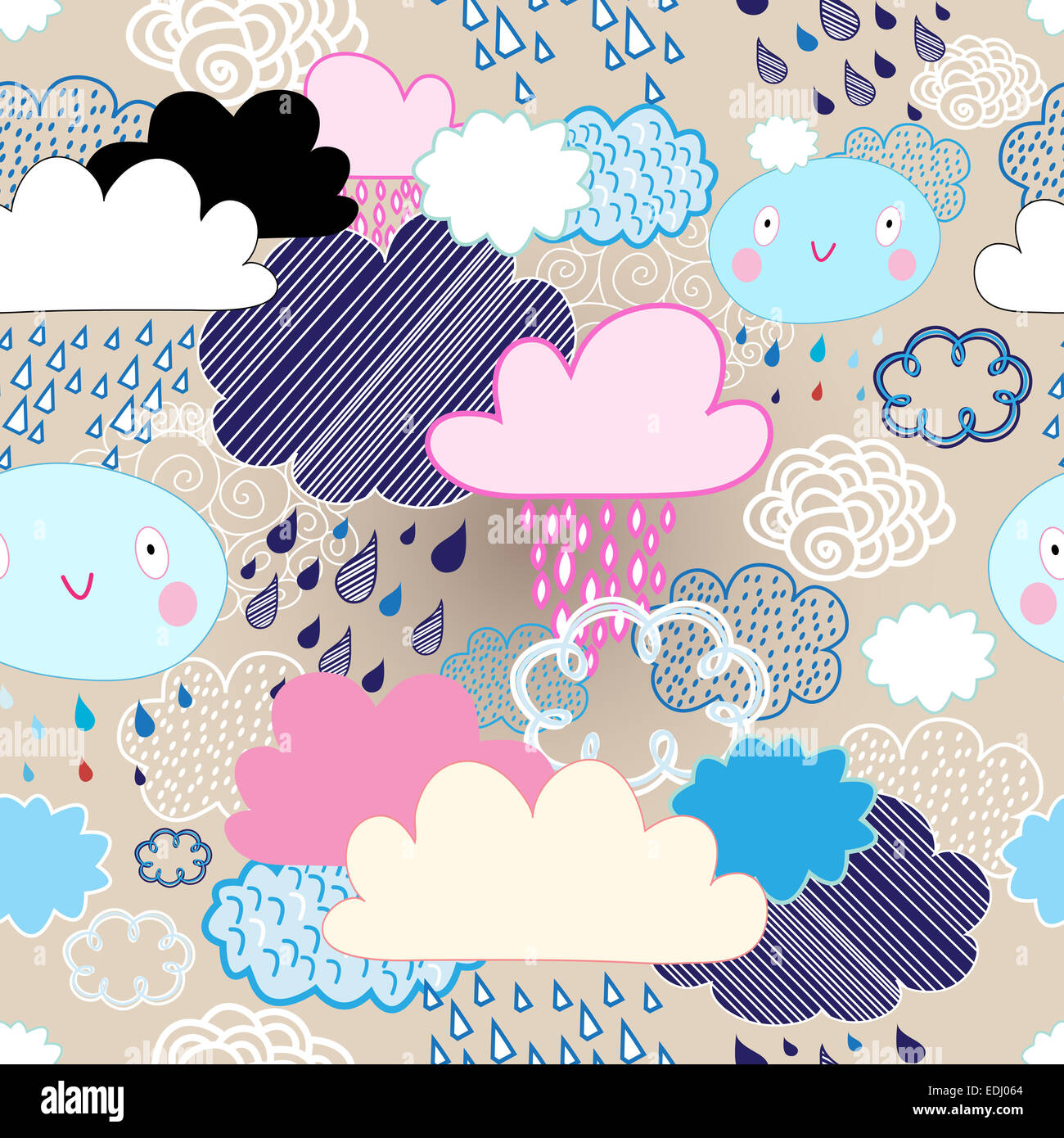 graphic pattern of autumn clouds and rain Stock Photo Alamy