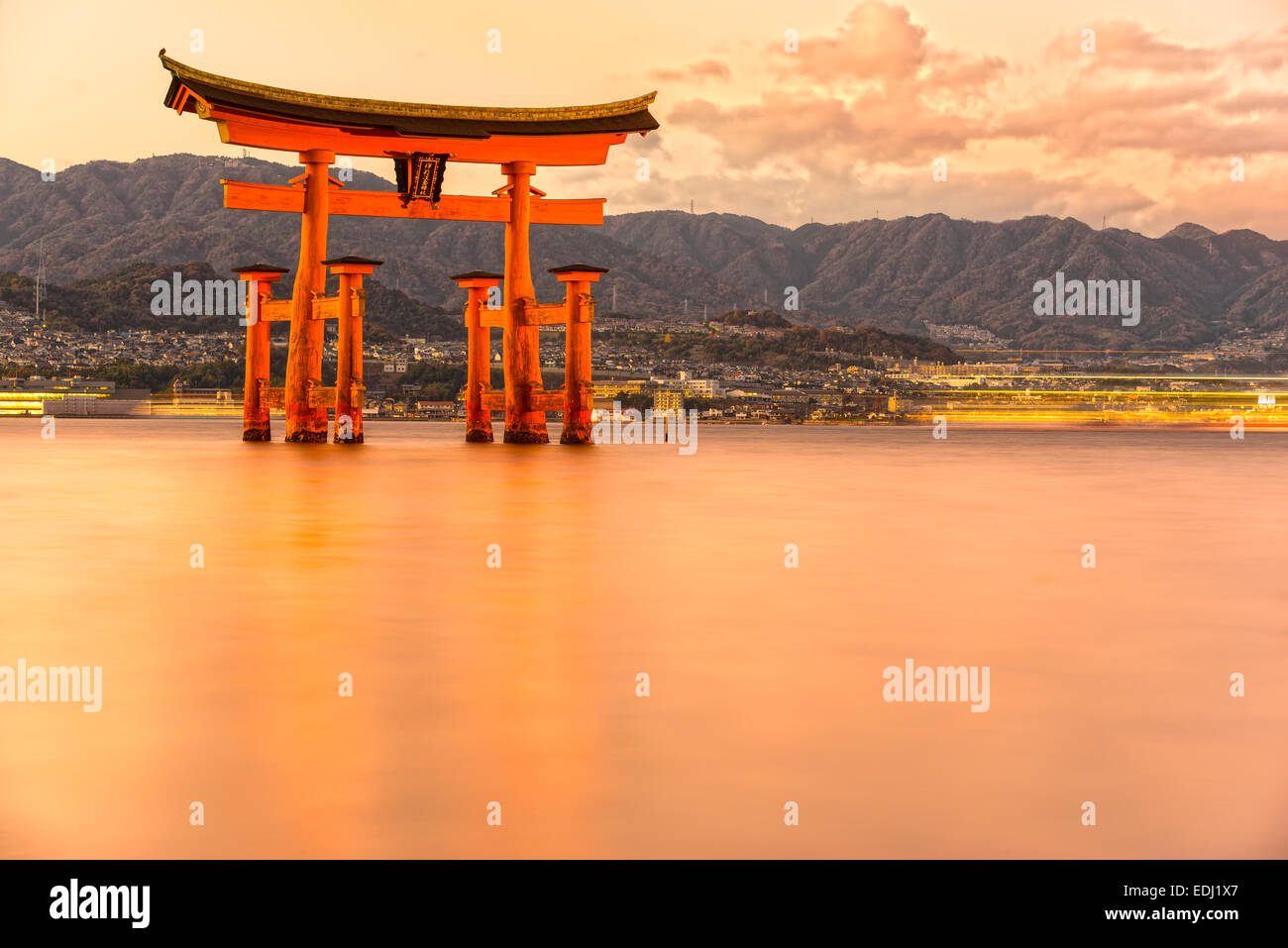Miyajima, The famous Floating Torii gate, Japan Stock Photo Alamy
