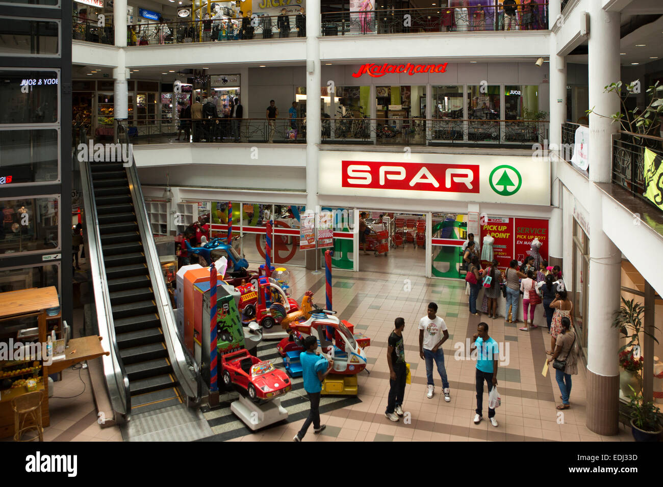 Mauritius, Quatre Bornes, St Jean Road, inside Orchard Centre shopping mall, Spar supermarket Stock Photo