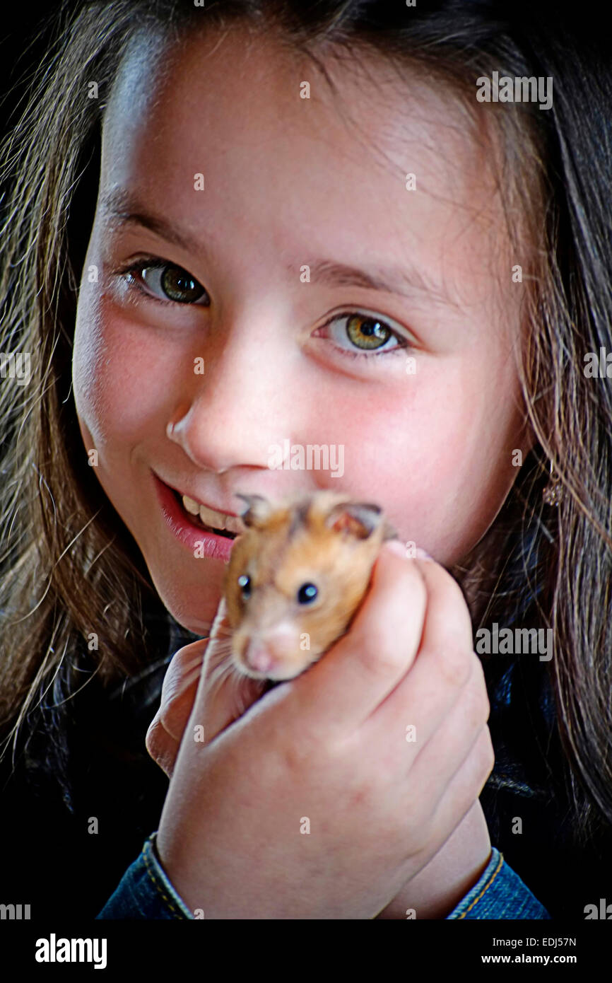 Girl and hamster hires stock photography and images Alamy