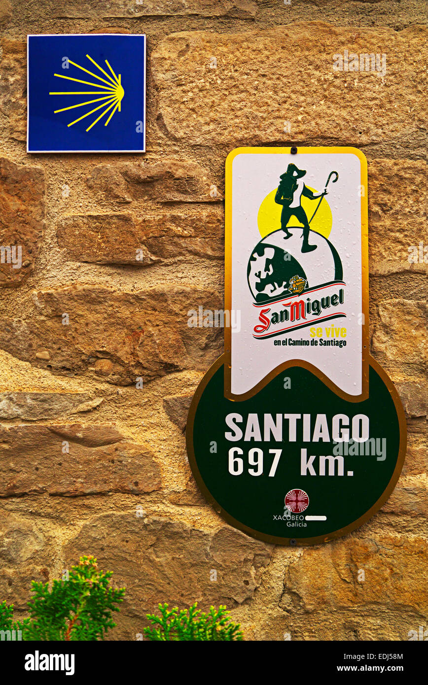 Shell Symbol Sign Concha El Camino de Santiago de Compostela Northern Spain Stock Photo