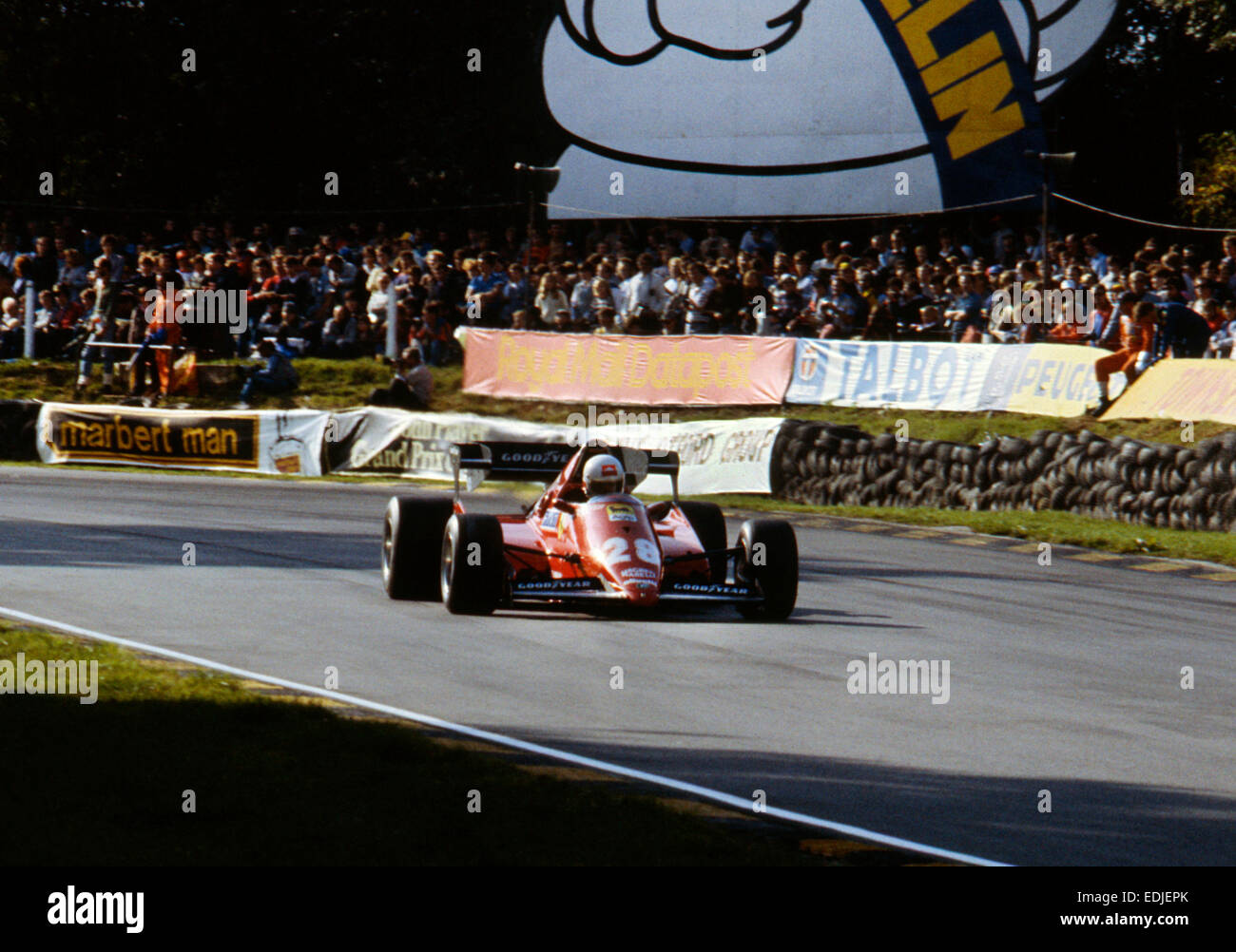 1981 Ferrari 126C Didier Pironi. 1981 British Grand Prix. Stock Photo