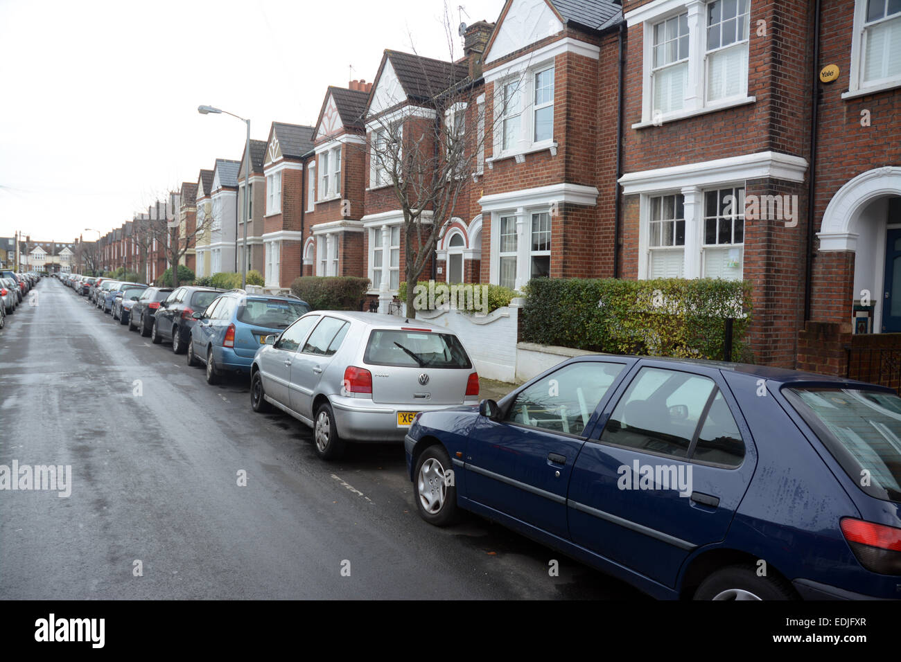 Isis Street in Earlsfield, South West London is lined with millionpound properties Stock Photo