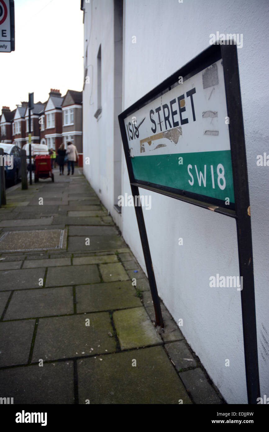 Isis Street in Earlsfield, South West London is lined with millionpound properties Stock Photo