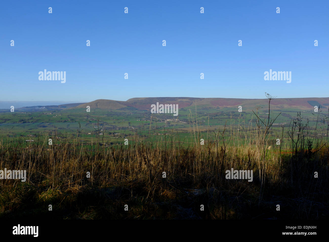 View over the Ribble Valley and the Forest of Bowland from Jeffrey Hill ...
